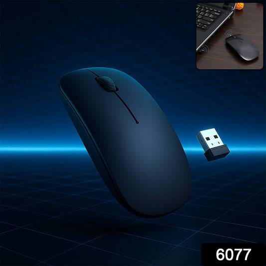 Slim Cordless Computer Mouse with Nano USB Receiver, 3 Adjustable DPI Portable Optical Wireless Computer Mice