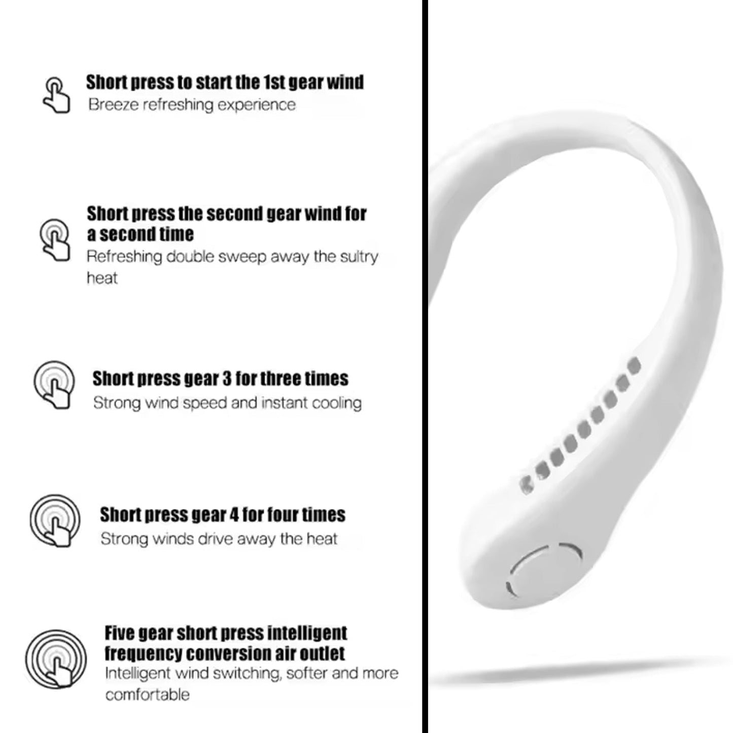 USB powered neck fan