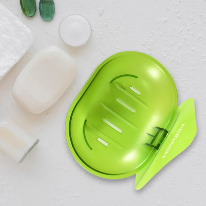 Wall-Mounted Plastic Soap Dish Holder for Bathroom & Kitchen
