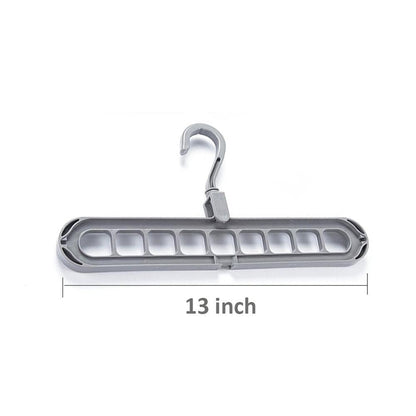 9-Hole Plastic Hanger Hook for Wardrobe Clothes Organization & Indoor Storage