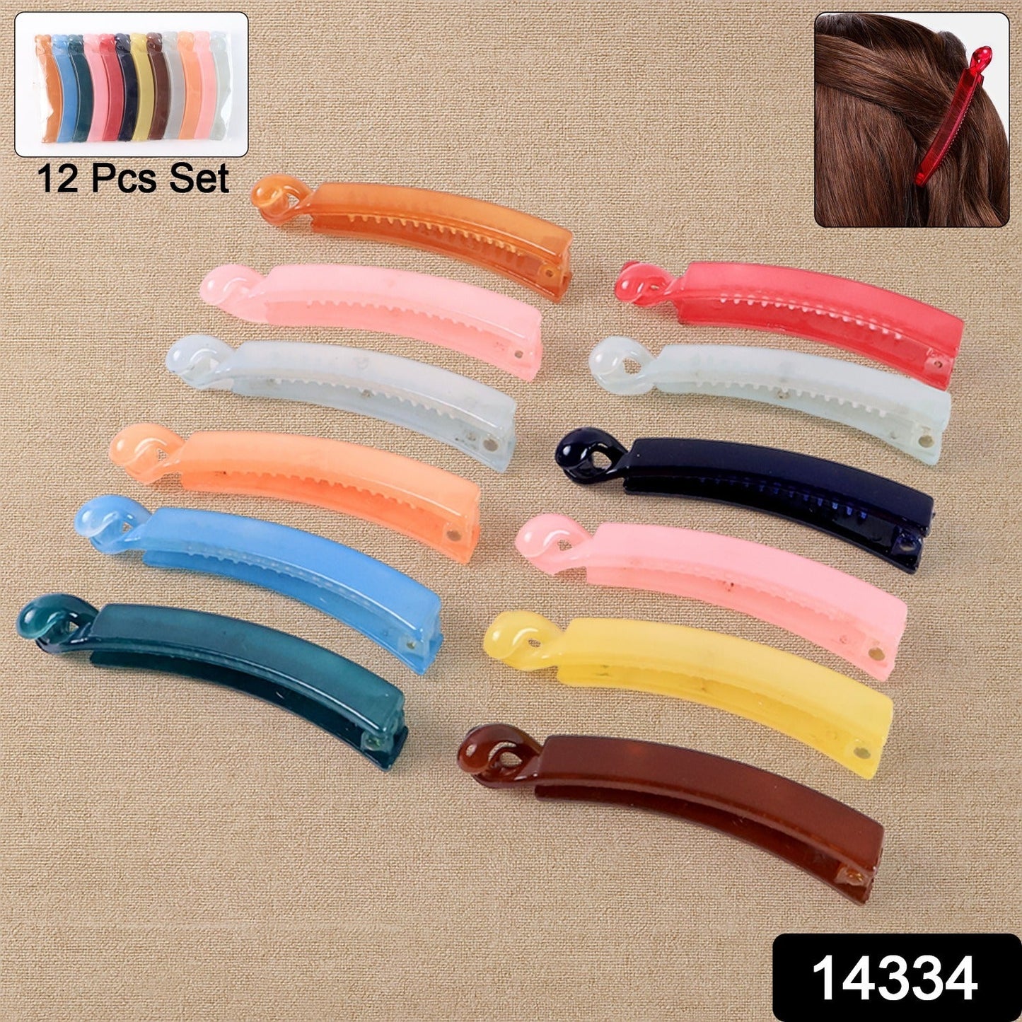 Multicolor Banana Hair Clip Collection 