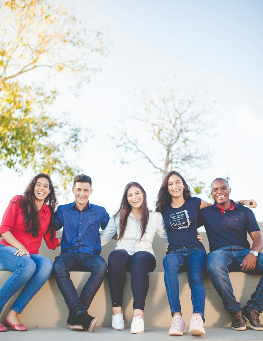 College students sitting together