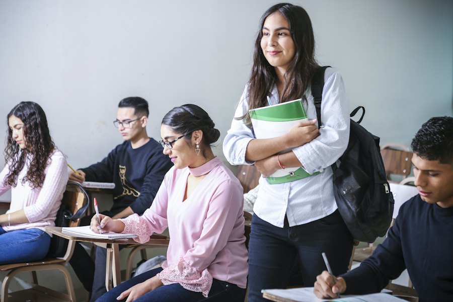 Students in a coaching class