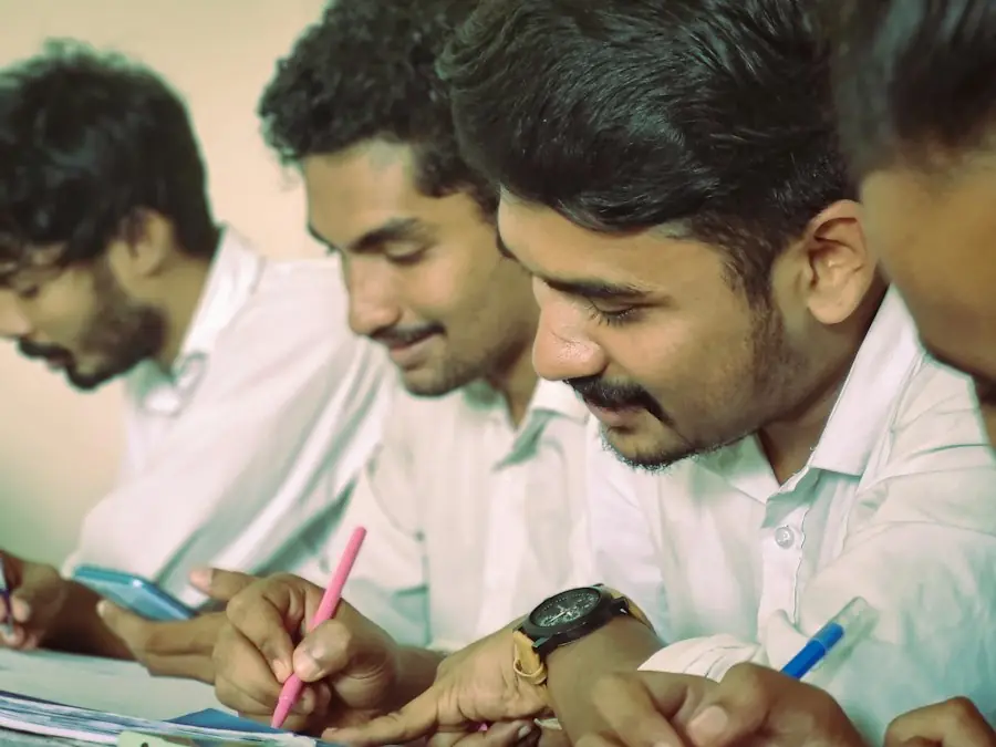 Students studying